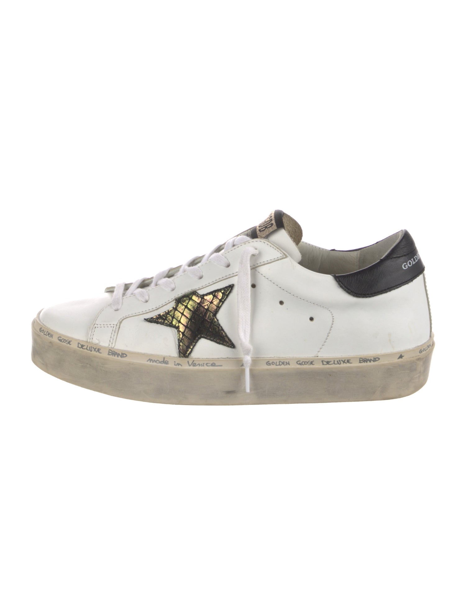 Golden Goose Leather Distressed Accents Sneakers